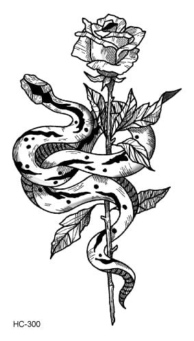 Flower Snake Tattoo